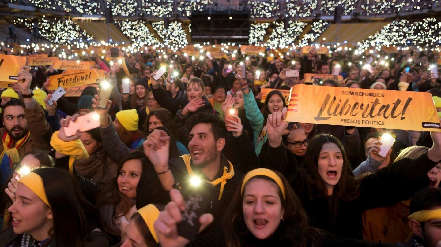 Concierto por la libertad de los presos en el Estadio Olímpico de Barcelona.