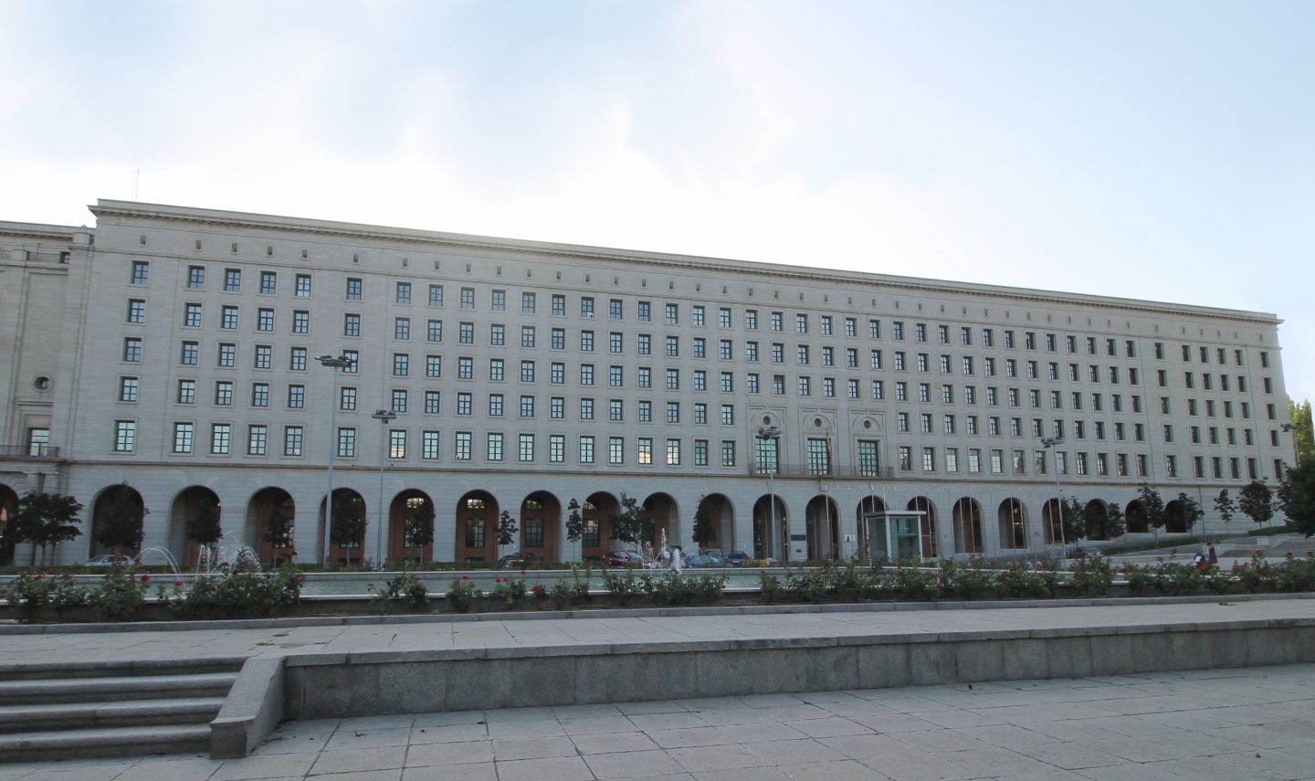 Edificios administrativos en el área de Nuevos Ministerios de Madrid.