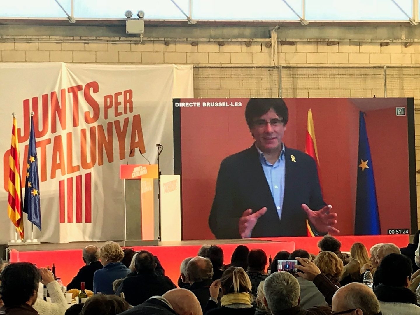 Carles Puigdemont, en un acto de Junts Pel Catalunya