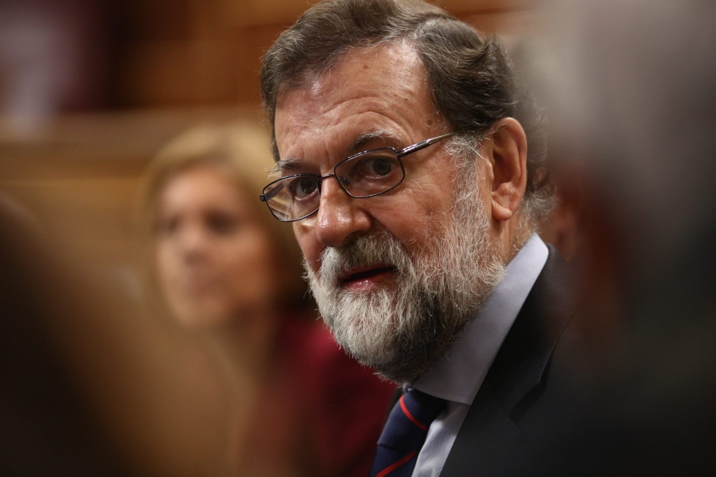 Mariano Rajoy, en una sesión de control al Gobierno en el Congreso.