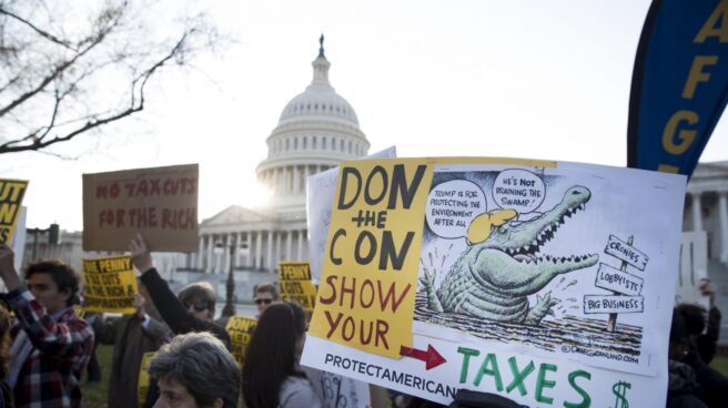 EEUU: Protestas en el Senado contra la reforma fiscal de Trump.