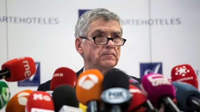 El ex presidente de la Federación Española de Fútbol Ángel María Villar, en una reciente rueda de prensa.