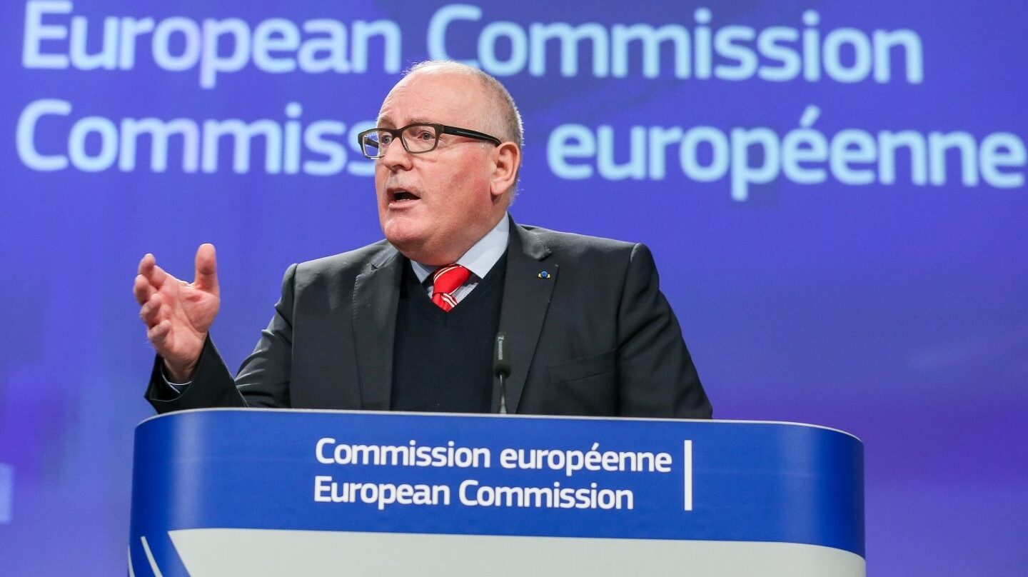 El vicepresidente de la Comisión Europea (CE), Frans Timmermans.