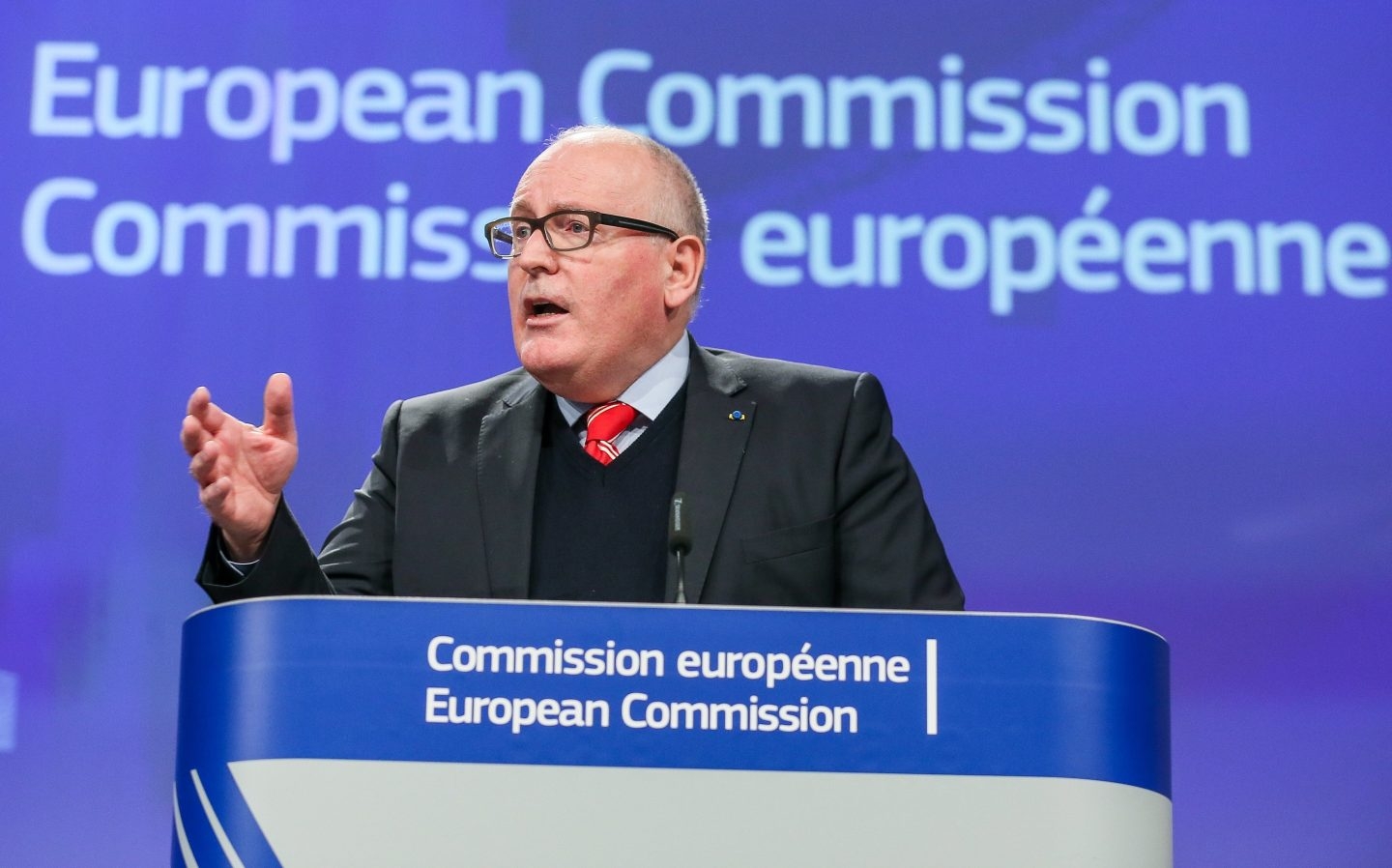 El vicepresidente de la Comisión Europea (CE), Frans Timmermans.