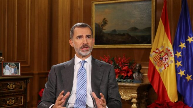 El Rey Felipe VI, durante su discurso navideño.