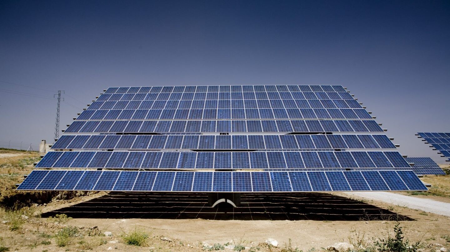 Planta de energía fotovoltaica.
