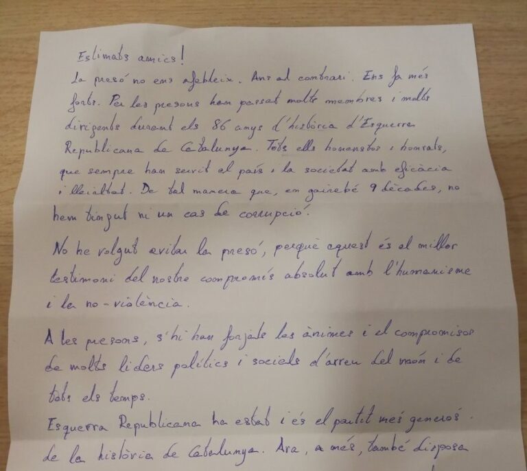 Nueva pulla de Junqueras a Puigdemont: "No he querido evitar la cárcel"