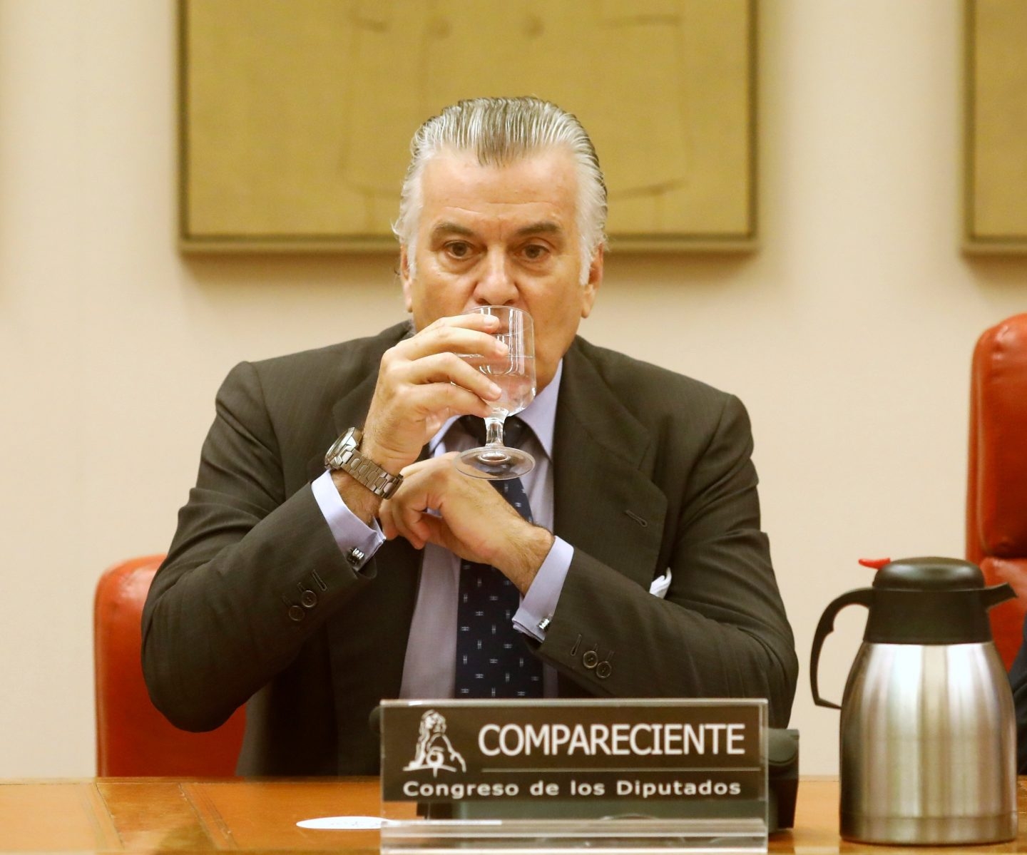 Luis Bárcenas, en el Congreso de los Diputados.