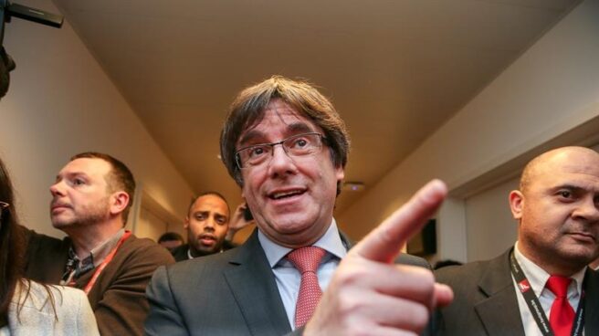 Carles Puigdemont, en el Centro de Convenciones de Bruselas (Bélgica).