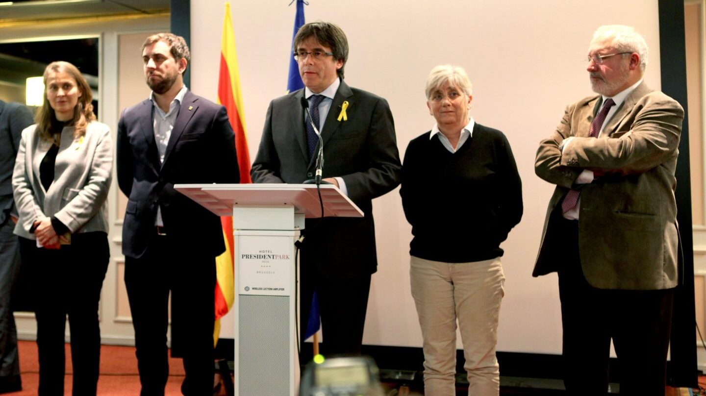 Carles Puigdemont y los ex consellers en Bélgica.