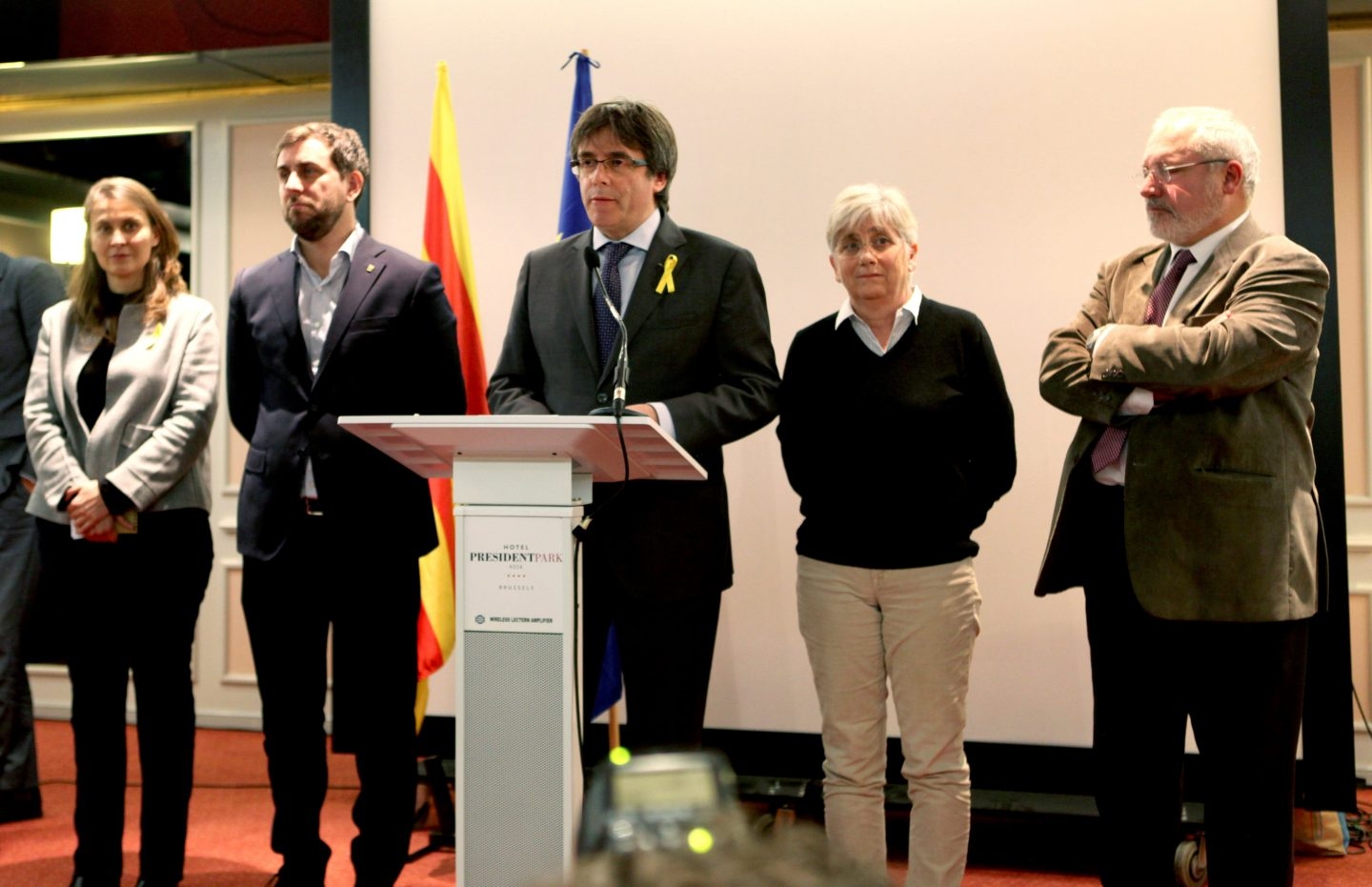 Carles Puigdemont y los ex consellers en Bélgica.