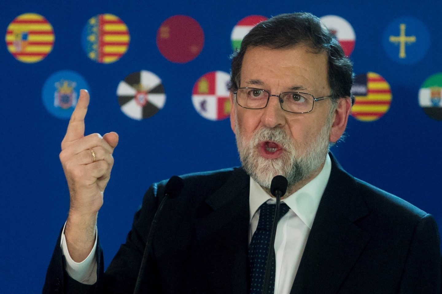 Mariano Rajoy, este lunes en Barcelona.