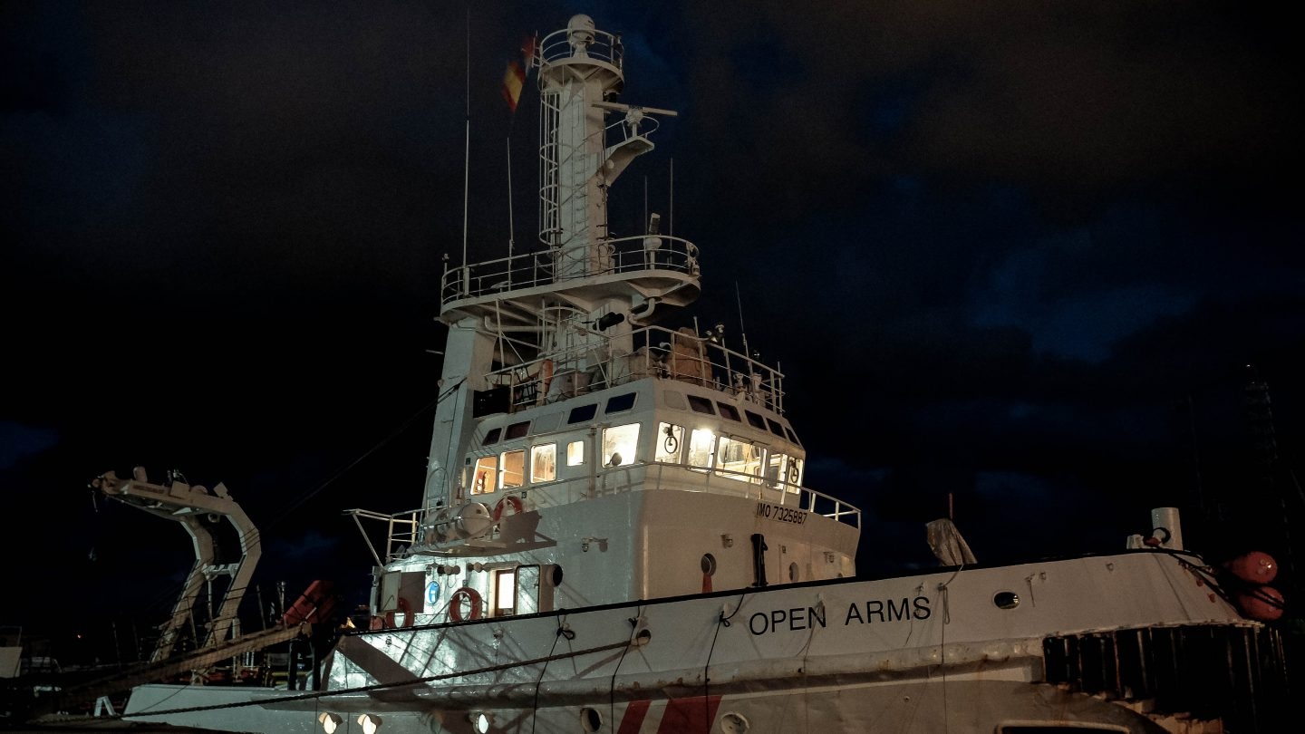 El barco Open Arms, de la ONG Proactiva Open Arms.