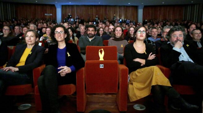 La número 2 de ERC, Marta Rovira, durante el acto de inauguración de campaña.