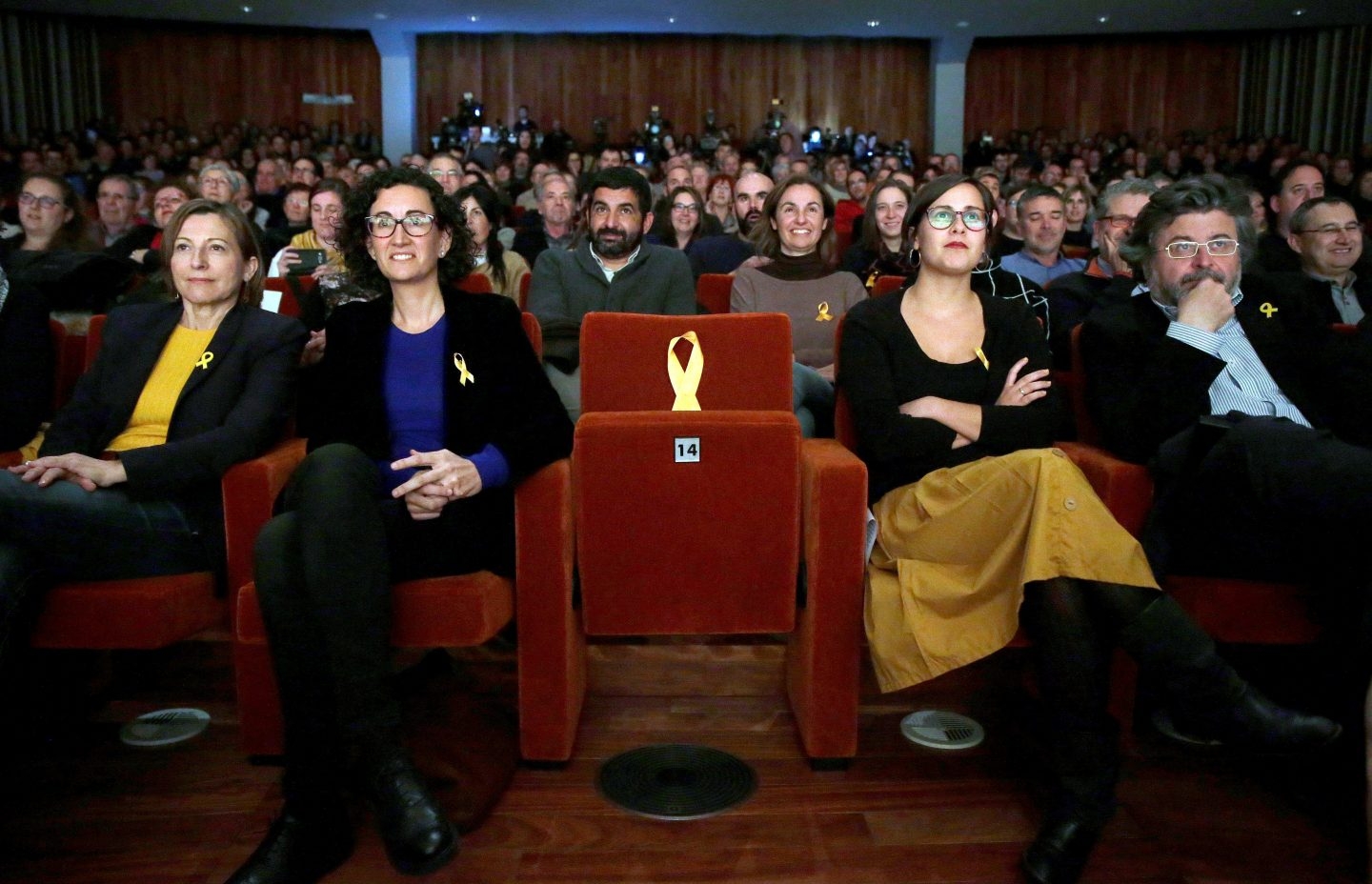 La número 2 de ERC, Marta Rovira, durante el acto de inauguración de campaña.