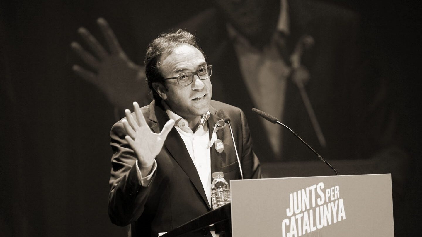 Josep Rull, en un acto de campaña.