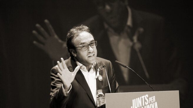 Josep Rull, en un acto de campaña. Josep Rull, en un acto de campaña.