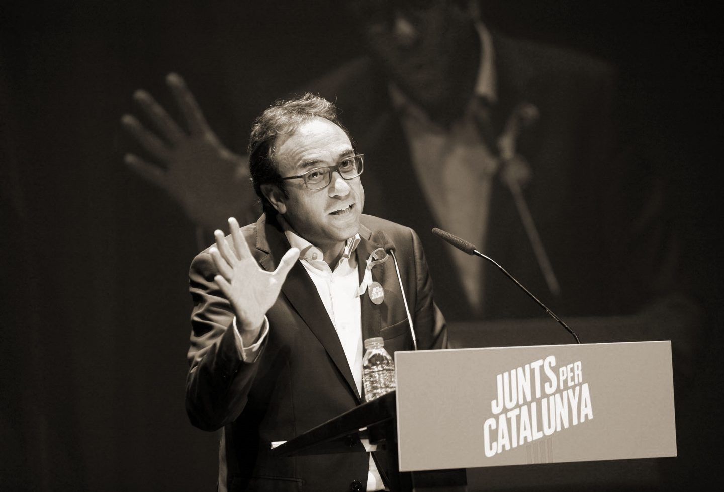 Josep Rull, en un acto de campaña.