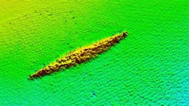 submarino australiano Imagen del submarino localizado.