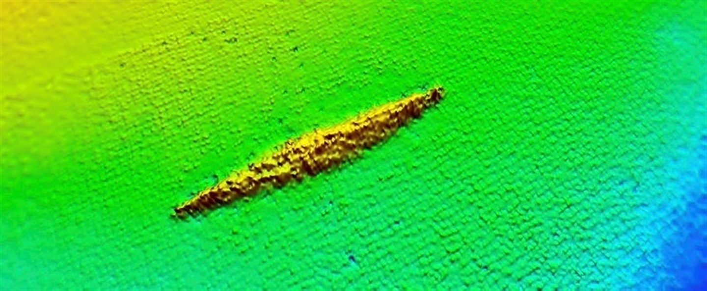 Imagen del submarino localizado.