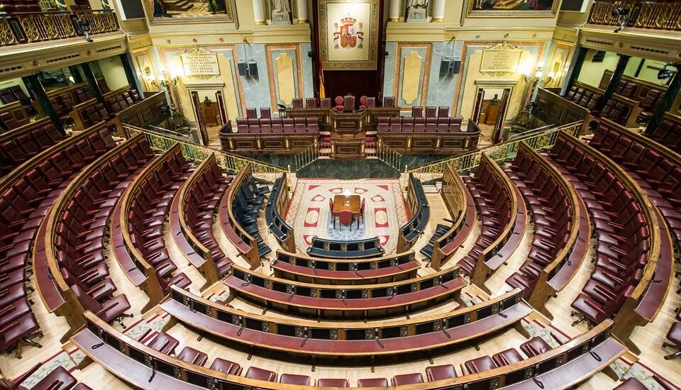 Vista del interior del Congreso de los Diputados.