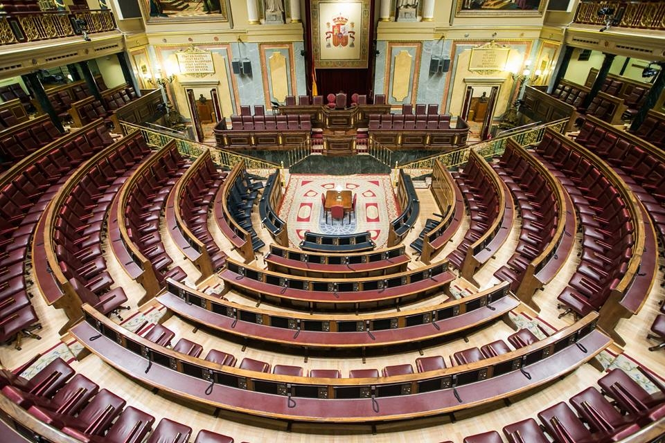 Vista del interior del Congreso de los Diputados.