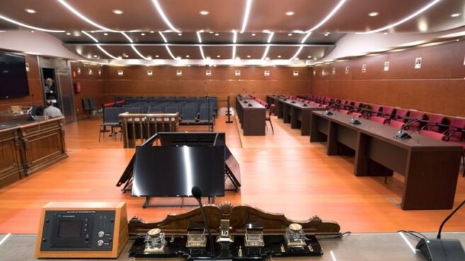 Sala de vistas de la Audiencia Provincial de Álava donde se celebrará el juicio y que ha tenido que ser reformada y ampliada.