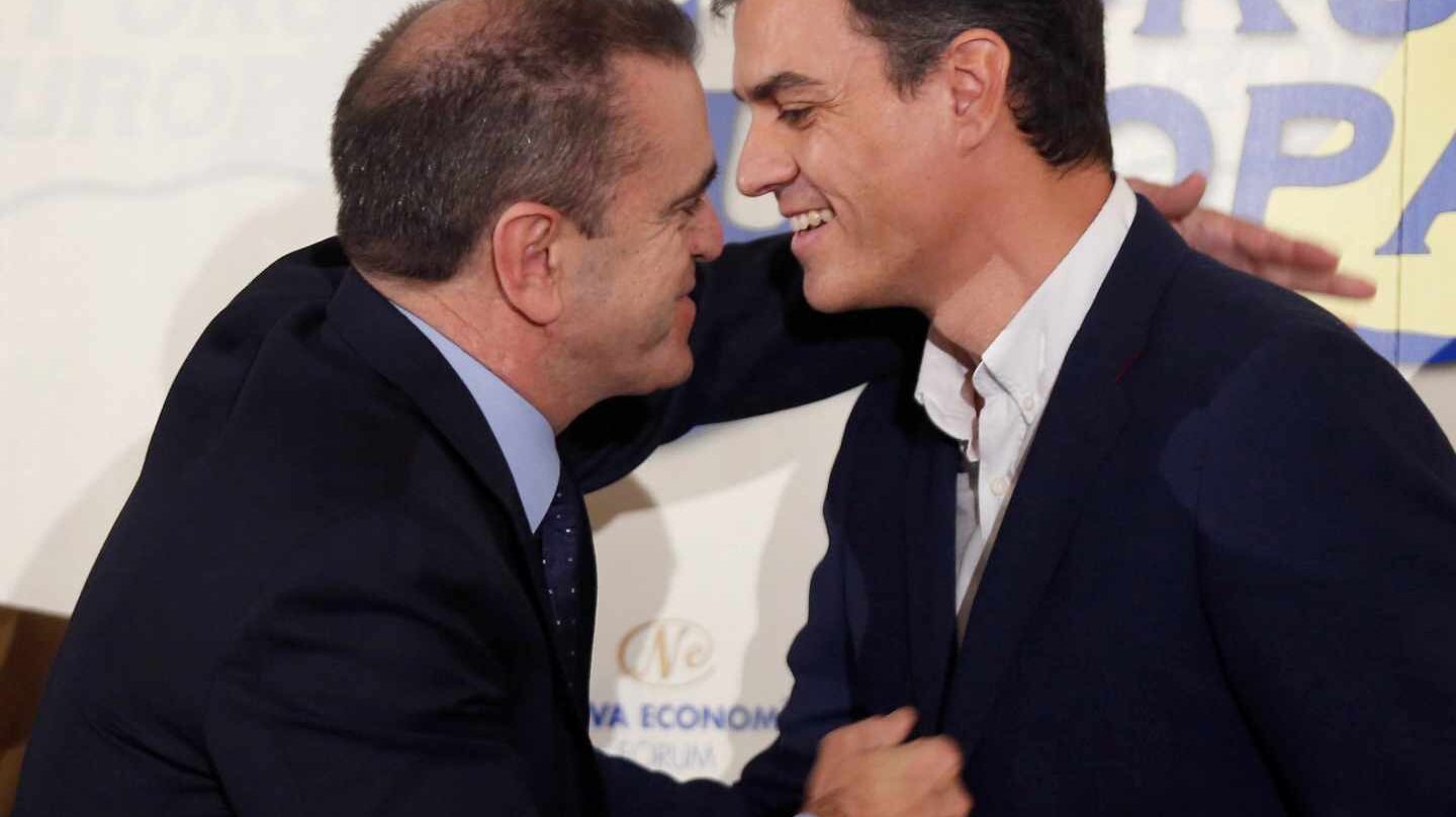 El secretario general del PSOE, Pedro Sánchez, y el líder de los socialistas de Madrid, José Manuel Franco