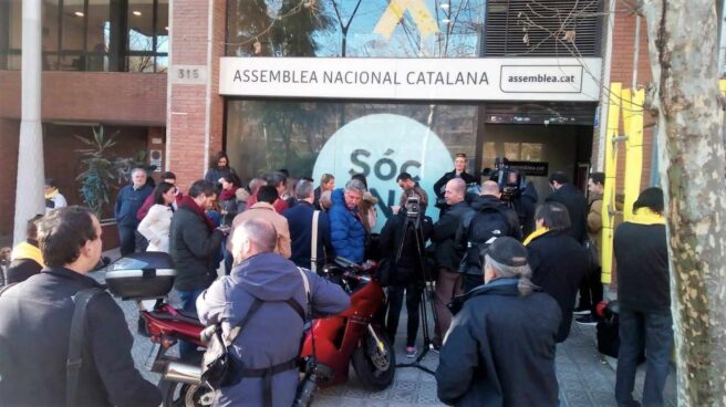 Registro de la Guardia Civil de la sede de la ANC en Barcelona.