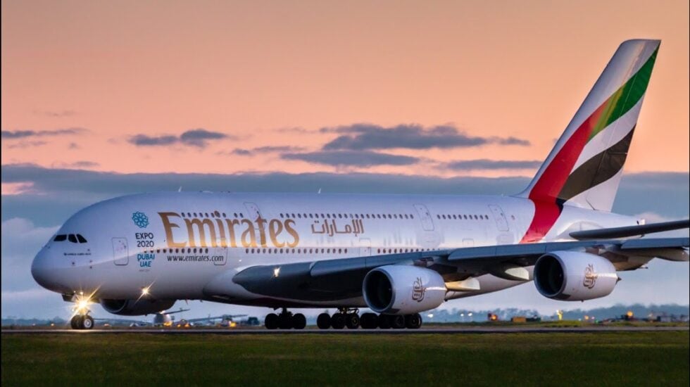 Airbus A380 de la compañía Emirates.