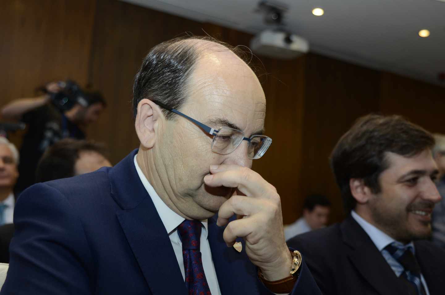 El presidente del Sevilla FC, José Castro, en un acto oficial.