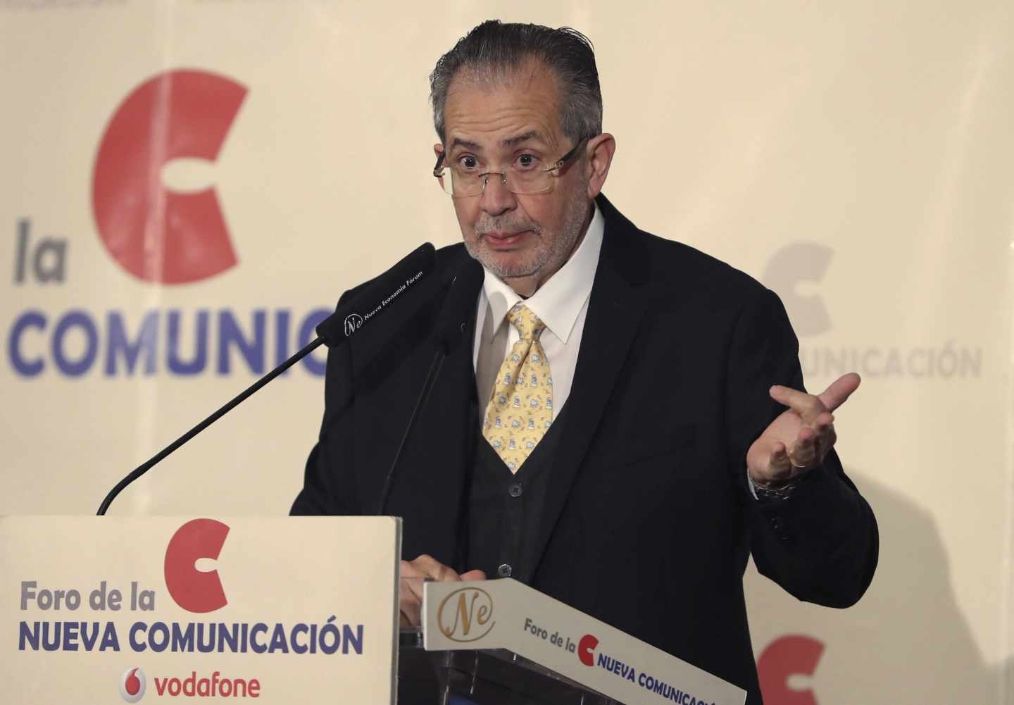 El presidente editor de El Nacional, Miguel H. Otero, en su intervención en Nueva Economía Forum.