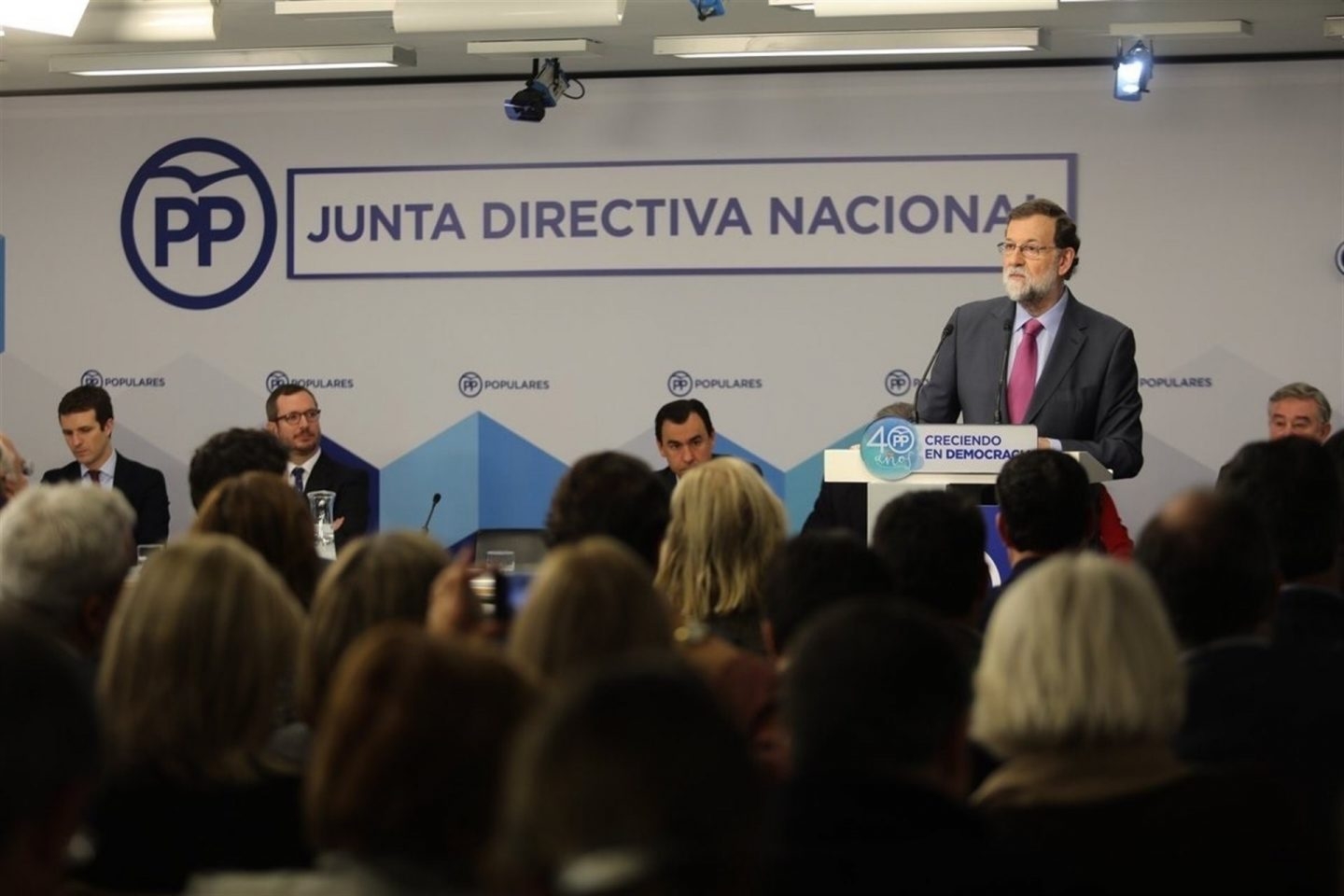 Rajoy durante su intervención en la Junta Directiva Nacional del PP.