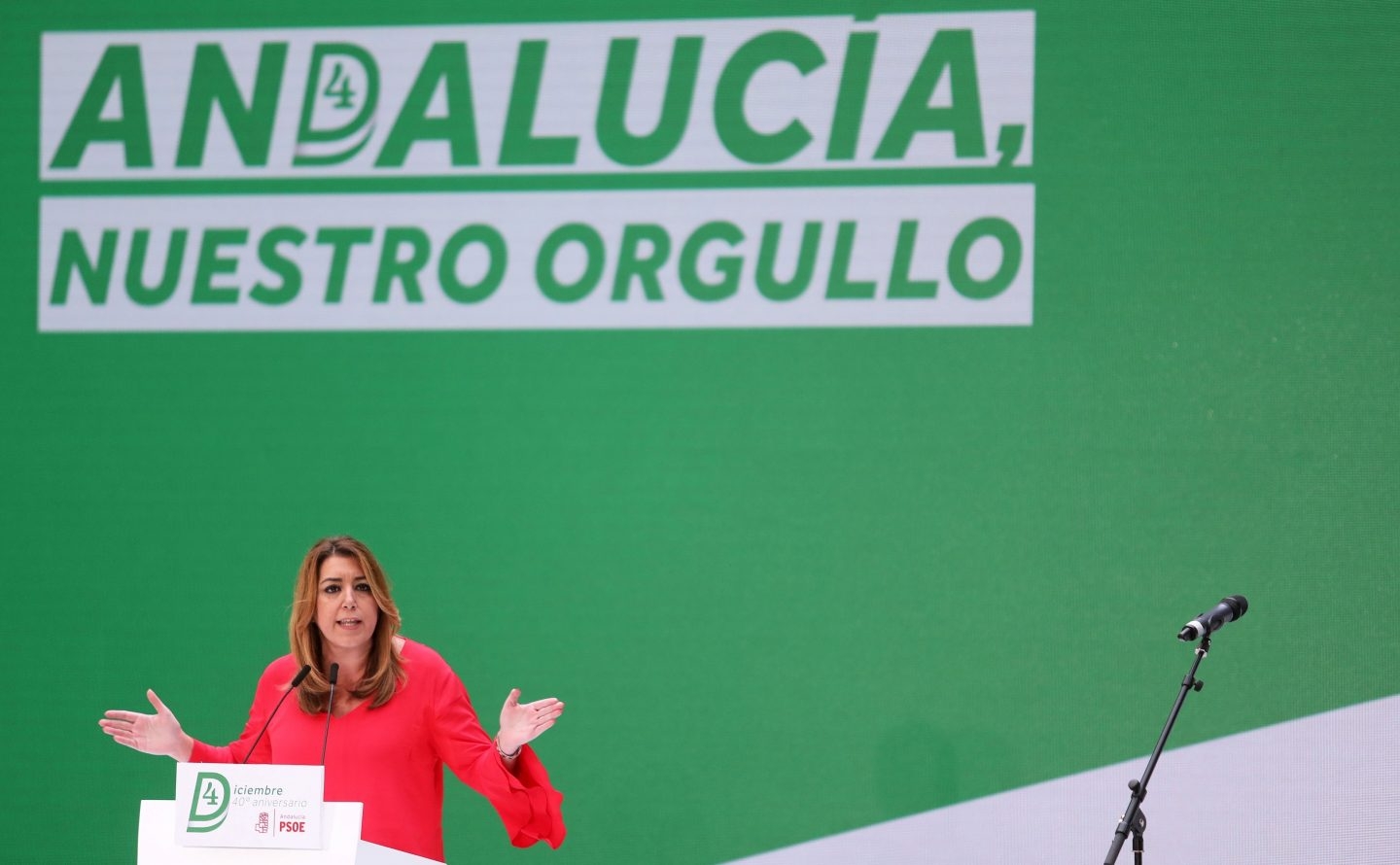 La presidenta de la Junta de Andalucía, Susana Díaz, en un acto público.