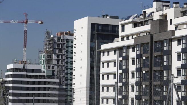 Bloques de viviendas en construcción en Madrid.