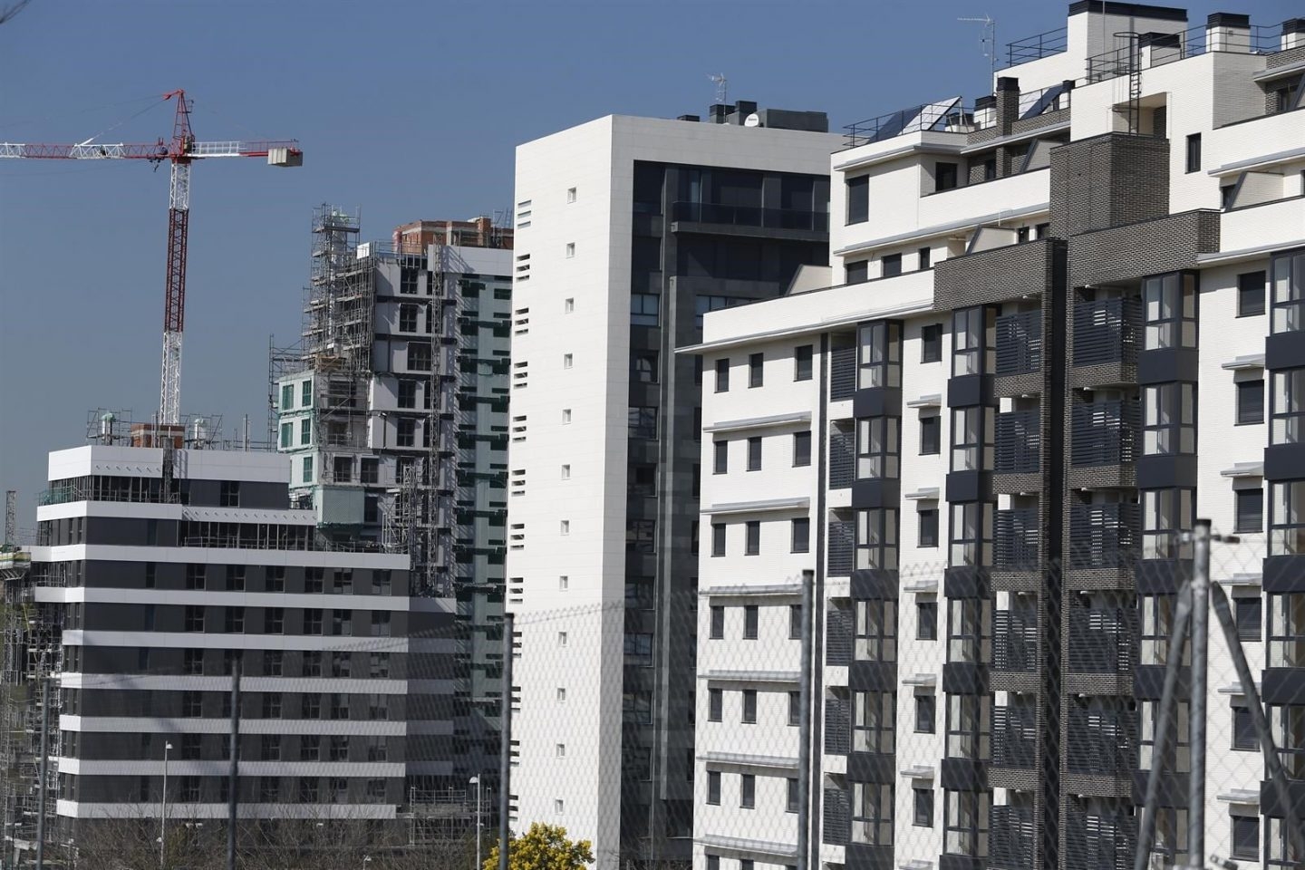 Bloques de viviendas en construcción en Madrid.