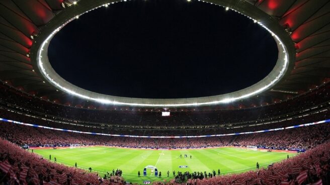 Panorámica del Wanda Metropolitano en un partido del Atlético de Madrid.