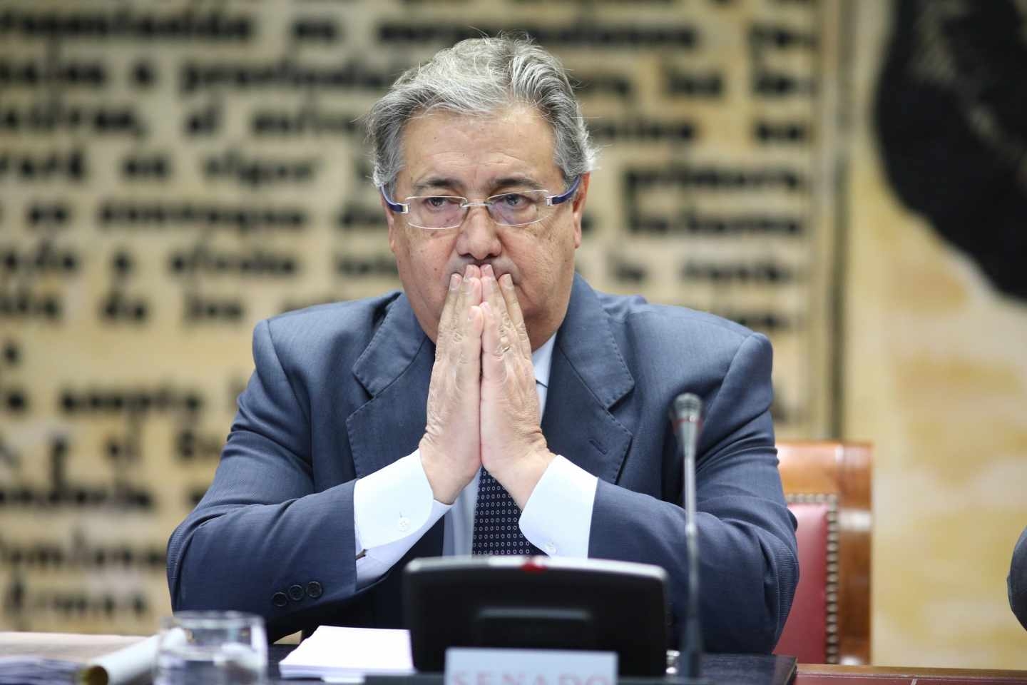 El ministro Juan Ignacio Zoido, en la Comisión de Interior del Senado este jueves.