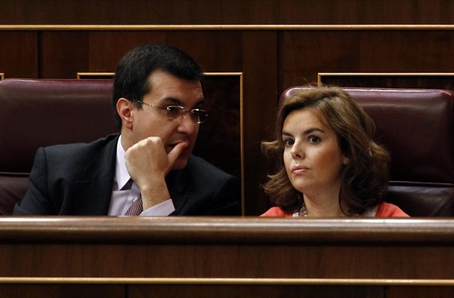 José Luis Ayllón junto a Soraya Sáenz de Santamaría