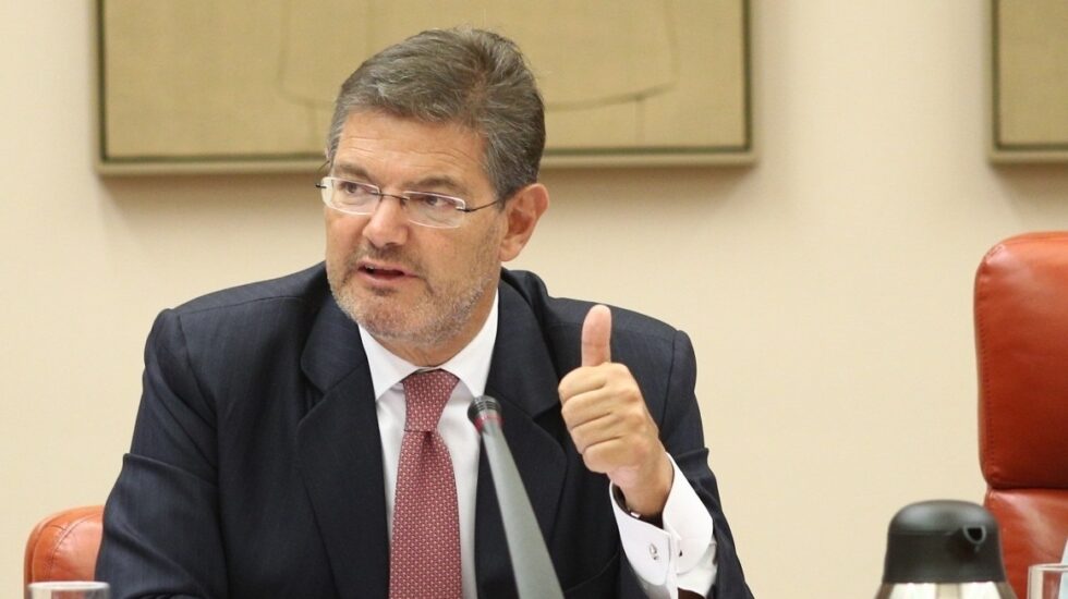 El ministro de Justicia, Rafael Catalá, en una comparecencia en el Senado.