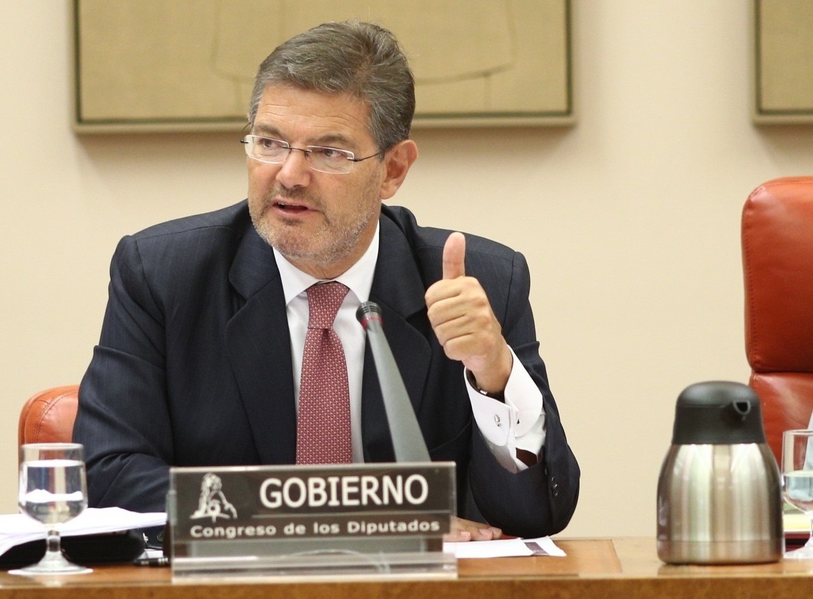 El ministro de Justicia, Rafael Catalá, en una comparecencia en el Senado.