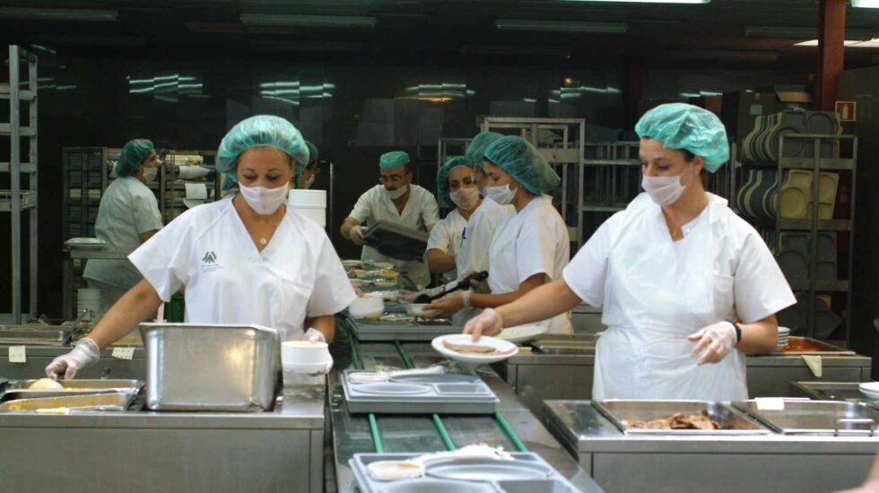 Cocina de un hospital español