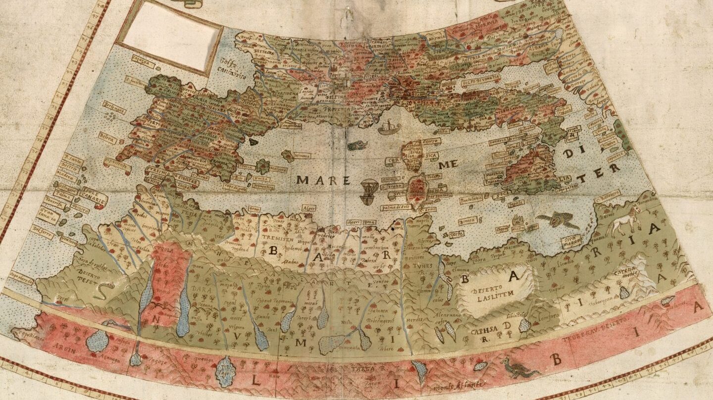 Navegando por un mapamundi del siglo XVI