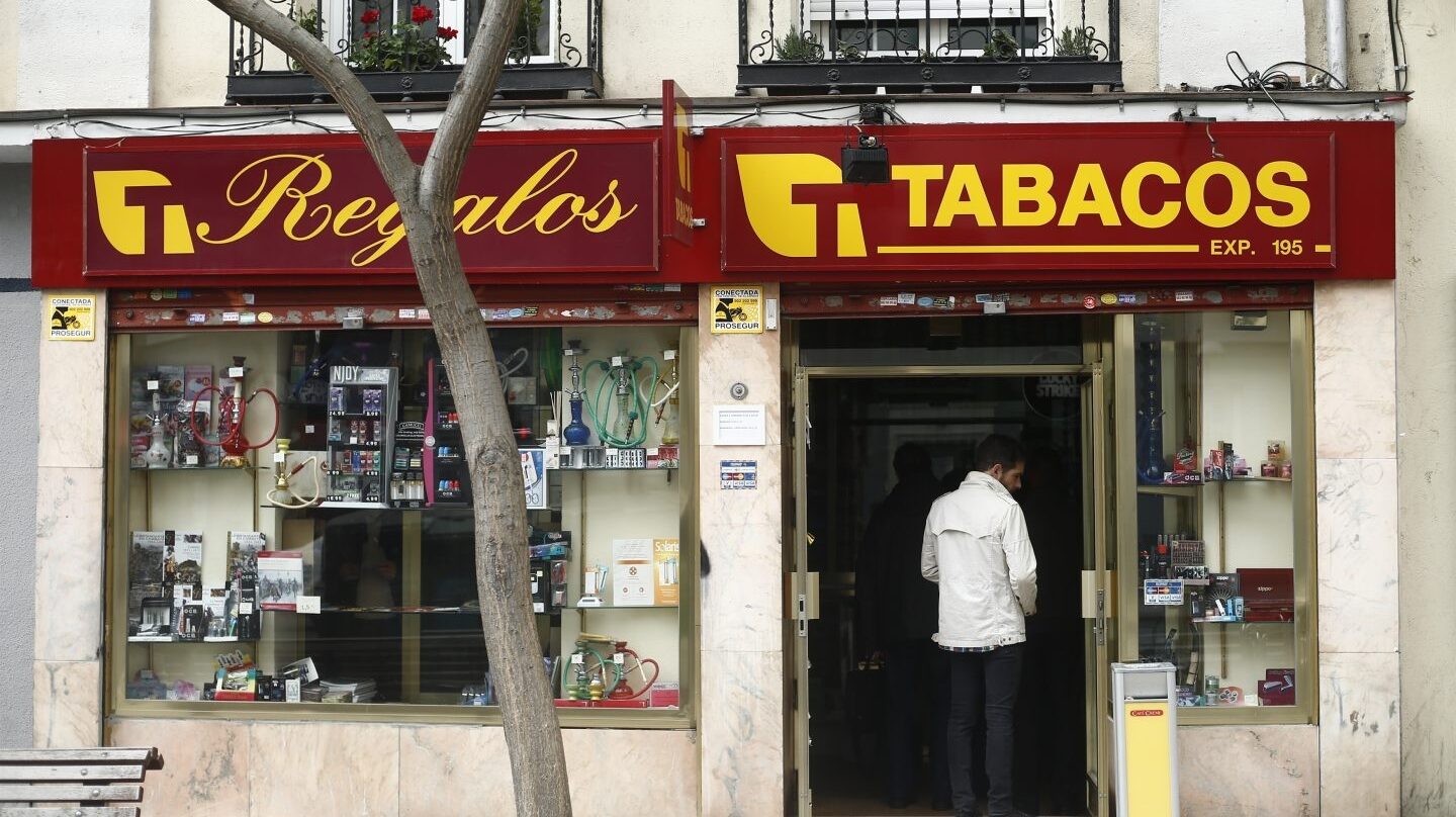 Estanco de tabaco en Madrid.