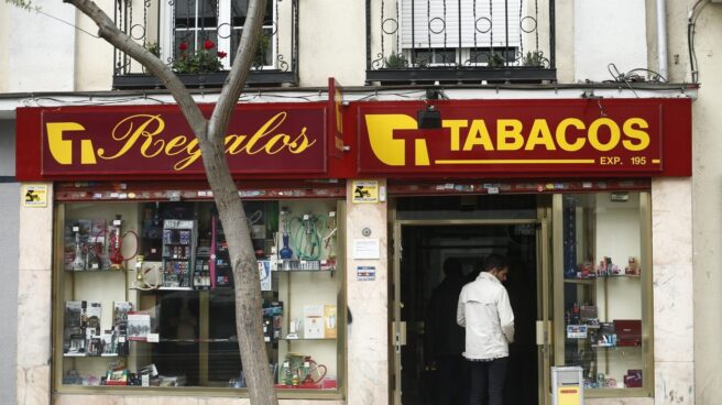 Estanco de tabaco en Madrid.