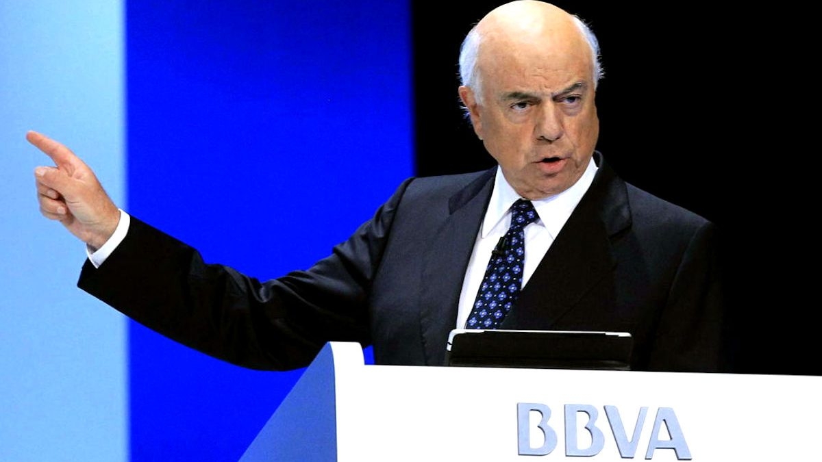 Francisco González, en una comparecencia durante su etapa como presidente de honor del BBVA.