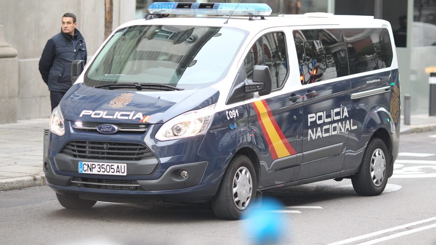 El furgón policial que ha trasladado a Oriol Junqueras al Tribunal Supremo.