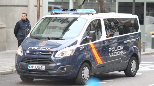 El furgón policial que ha trasladado a Oriol Junqueras al Tribunal Supremo.