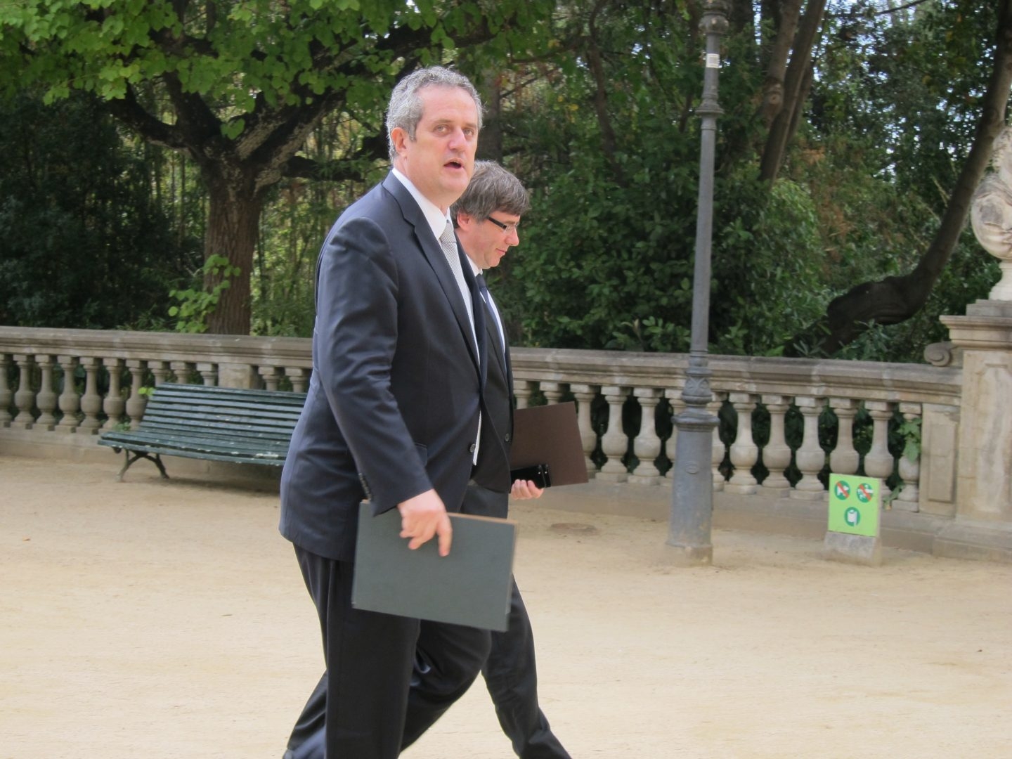 Joaquim Forn y Carles Puigdemont.