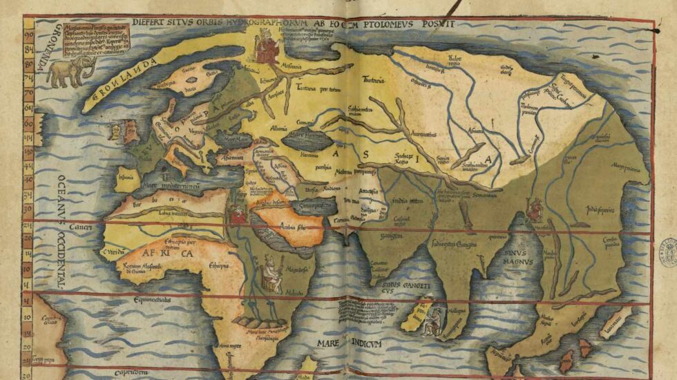 Atlas de Ptolomeo, edición de Miguel Servet, BNE 1541